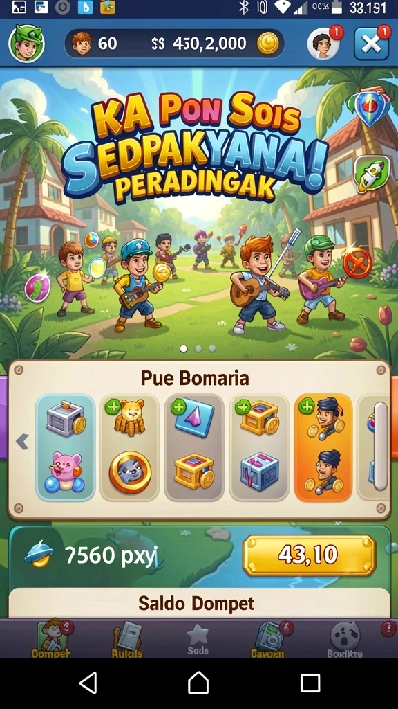 winpkr - Tampilan antarmuka yang menarik dan user-friendly.